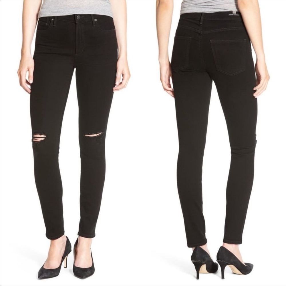 Citizens Distressed Rocket High Rise Black Jeans